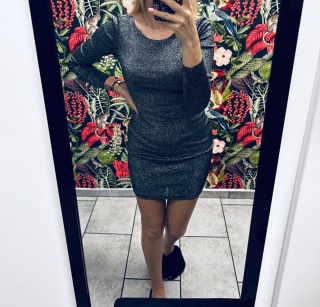 SUKIENKA BROKATOWA H&M S